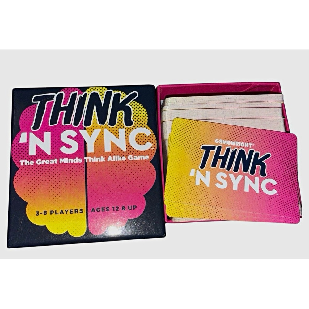 Gamewright Think 'N Sync Party Card Game Complete 225 Cards Family Trivia 12+